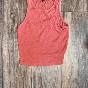 Orange Cropped Tank Top